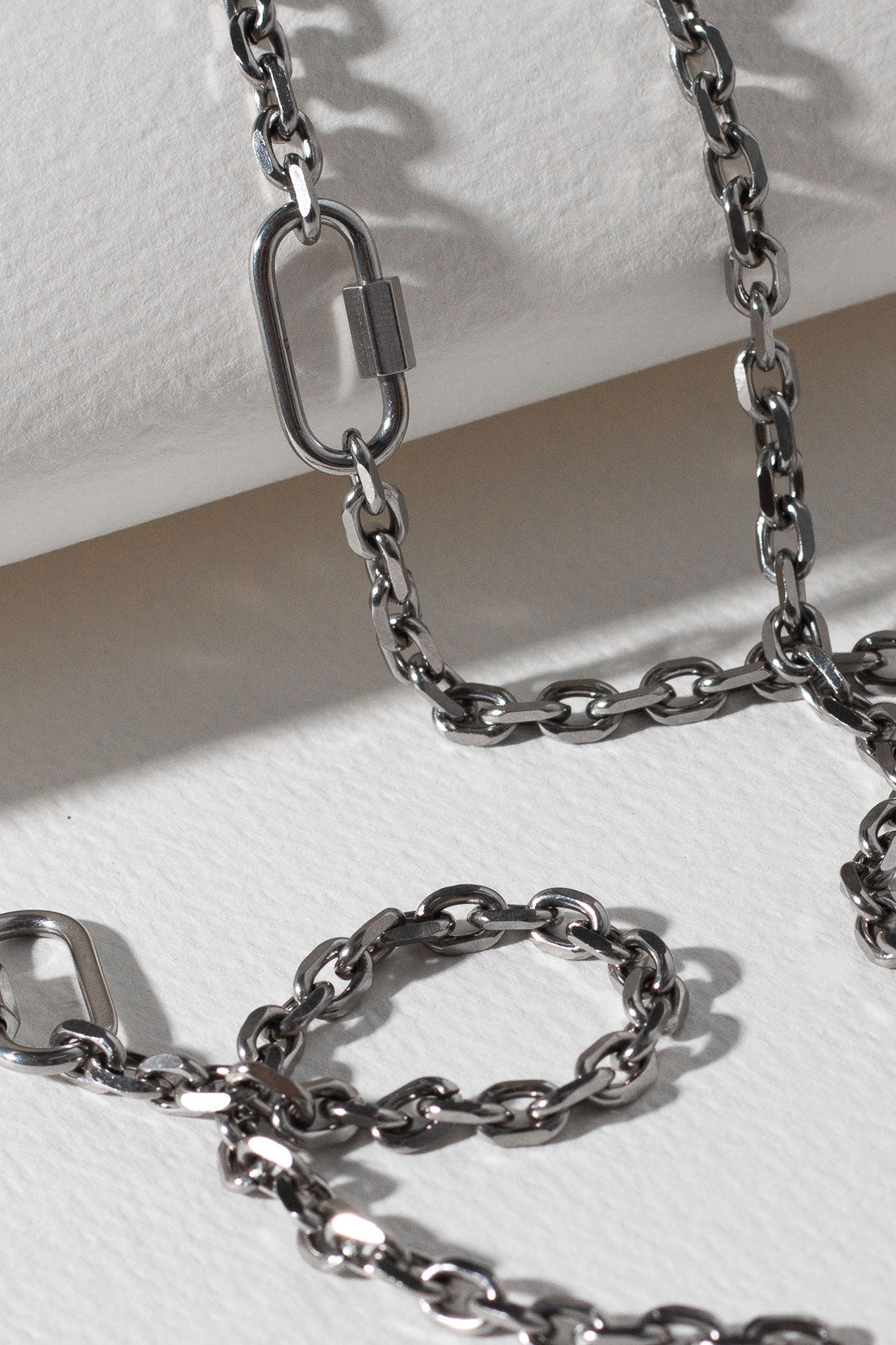 Lock Chain Necklace - Silver