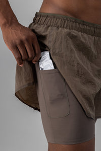 Glide 2-in-1 Run Short - Sandstone