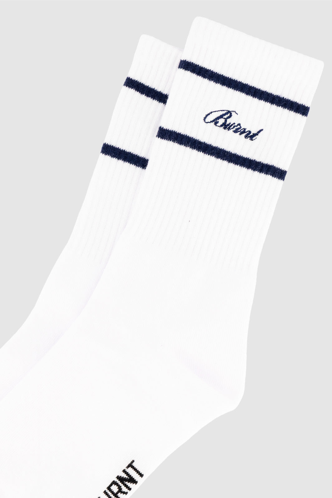 Track Crew Sock - White & Navy
