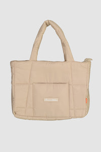 Quilted Tote Bag - Cashew