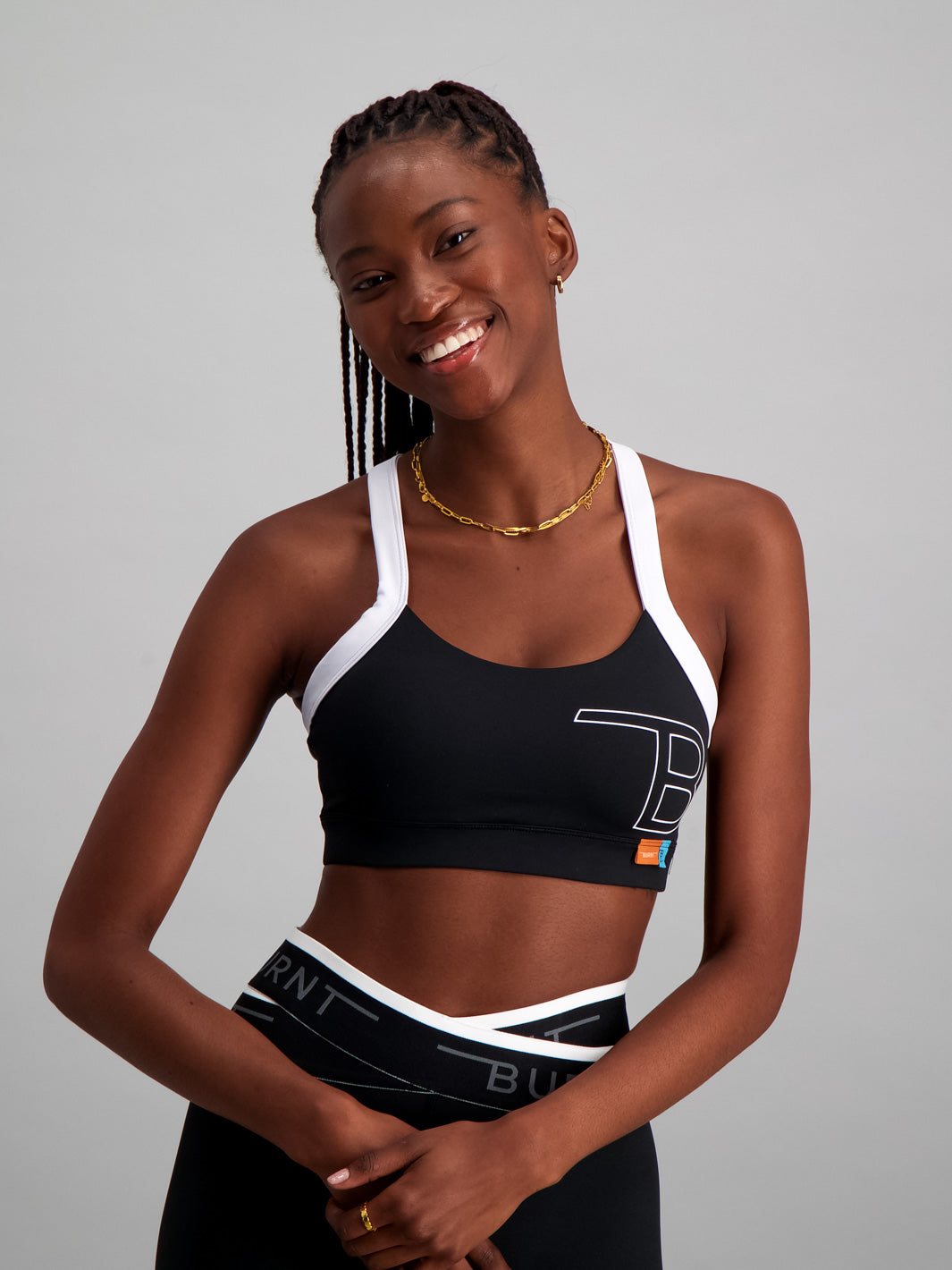 Milan Sports Bra - Black & White