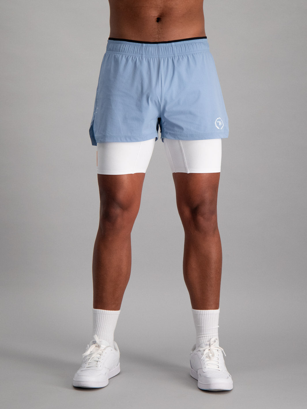 Energy 2-in-1 Short - Blue & White