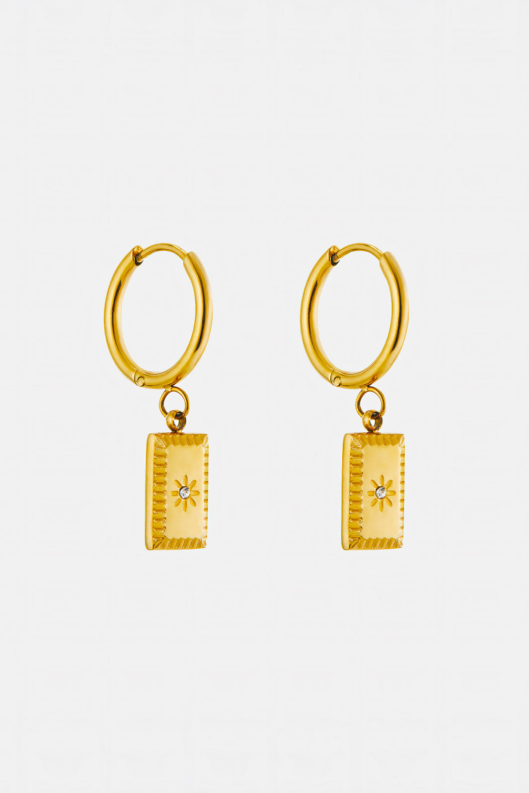 Rectangle Charm Earring