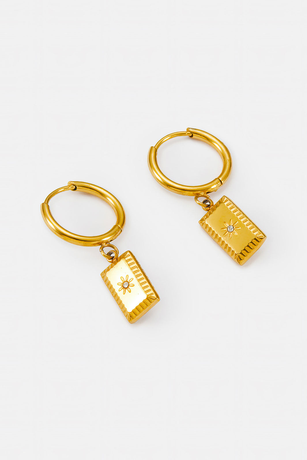 Rectangle Charm Earring
