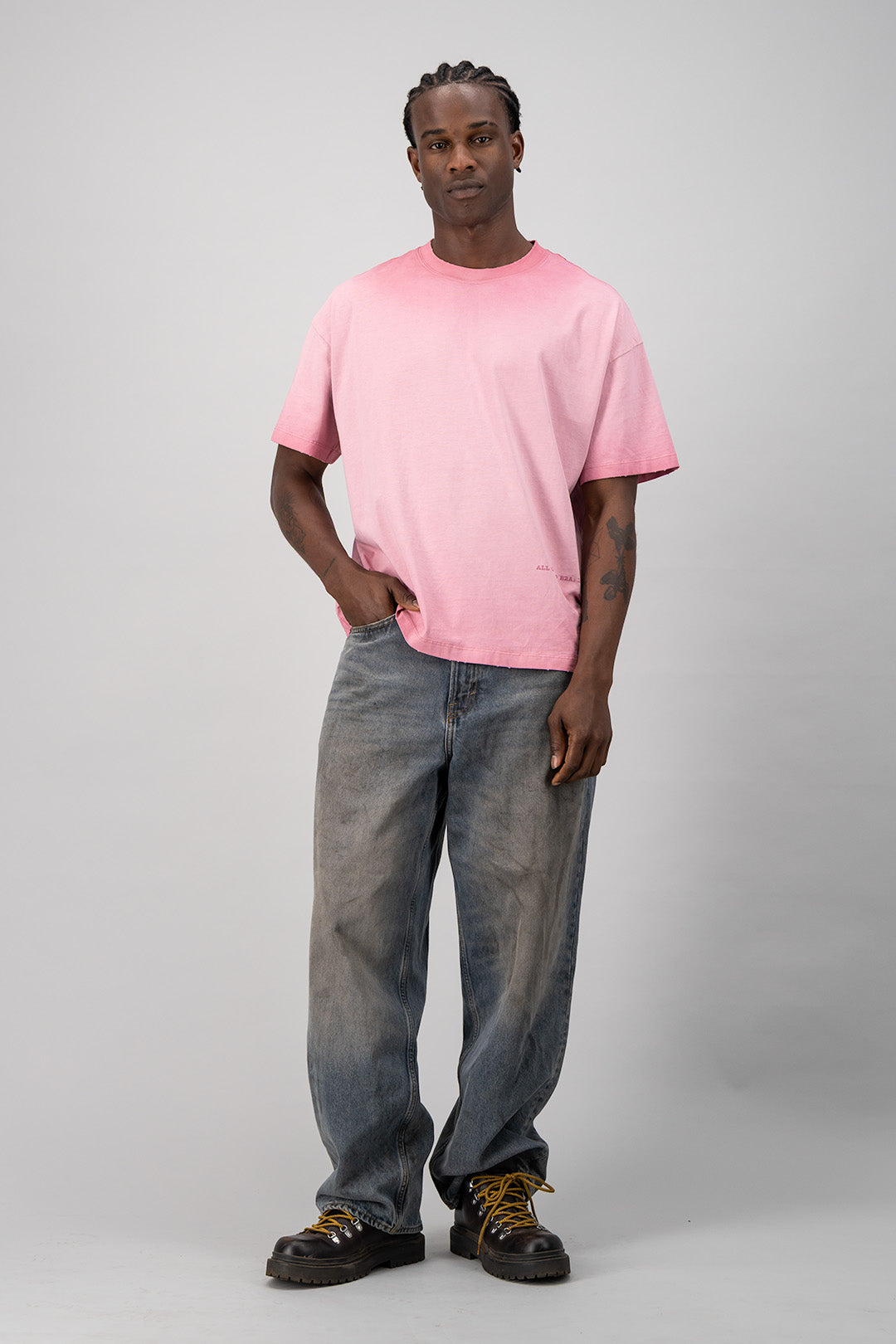 Faded Boxed Tee - Clay